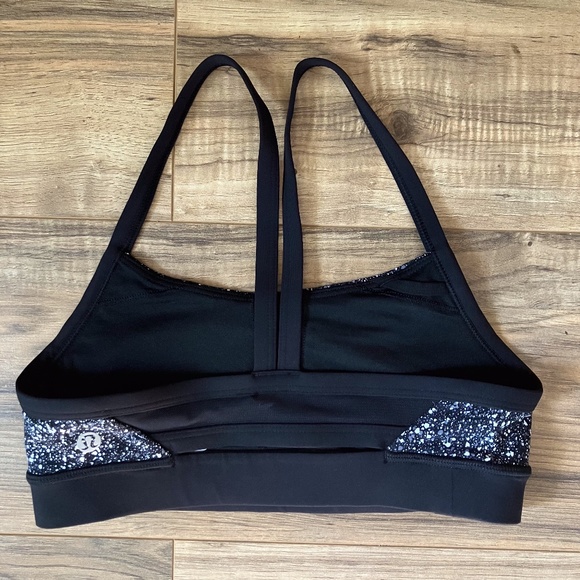 LIKE NEW - Lululemon Rise and Run Bra Mini Splatter 4 - Picture 2 of 9